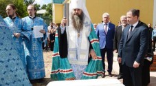 Храм в честь Феодоровской иконы Божией Матери заложили на территории Православной гимназии во имя святого благоверного князя Александра Невского