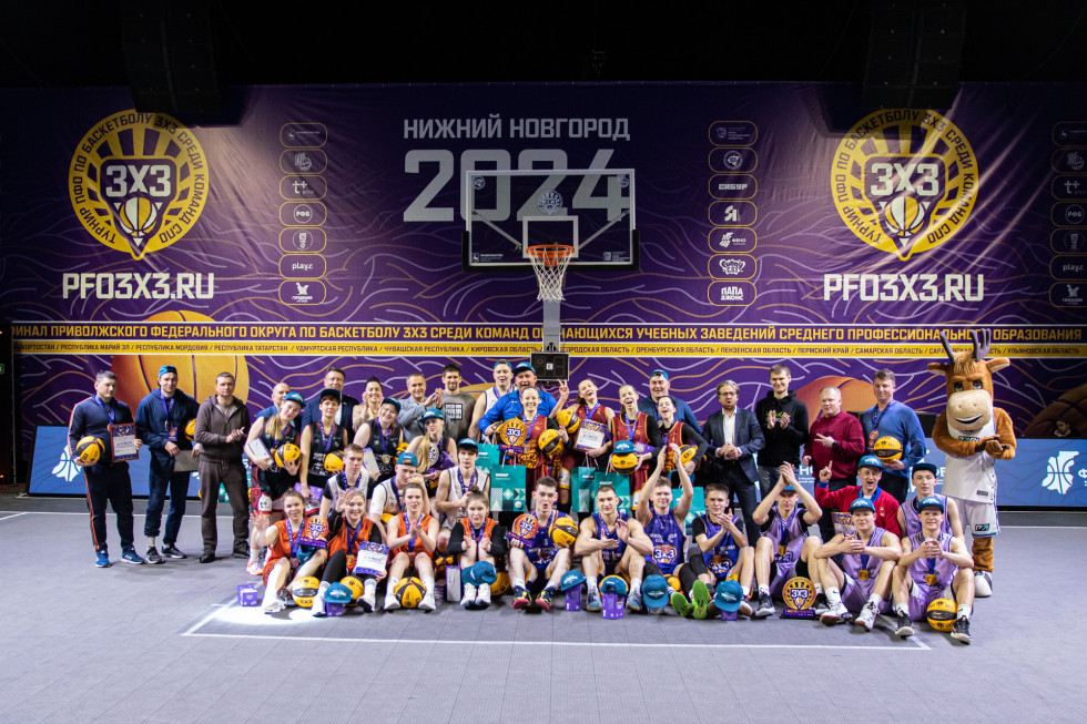 В Нижнем Новгороде в закрытом формате состоялись финальные матчи Суперфинала Турнира ПФО по баскетболу 3х3 среди команд юношей и девушек образовательных организаций СПО